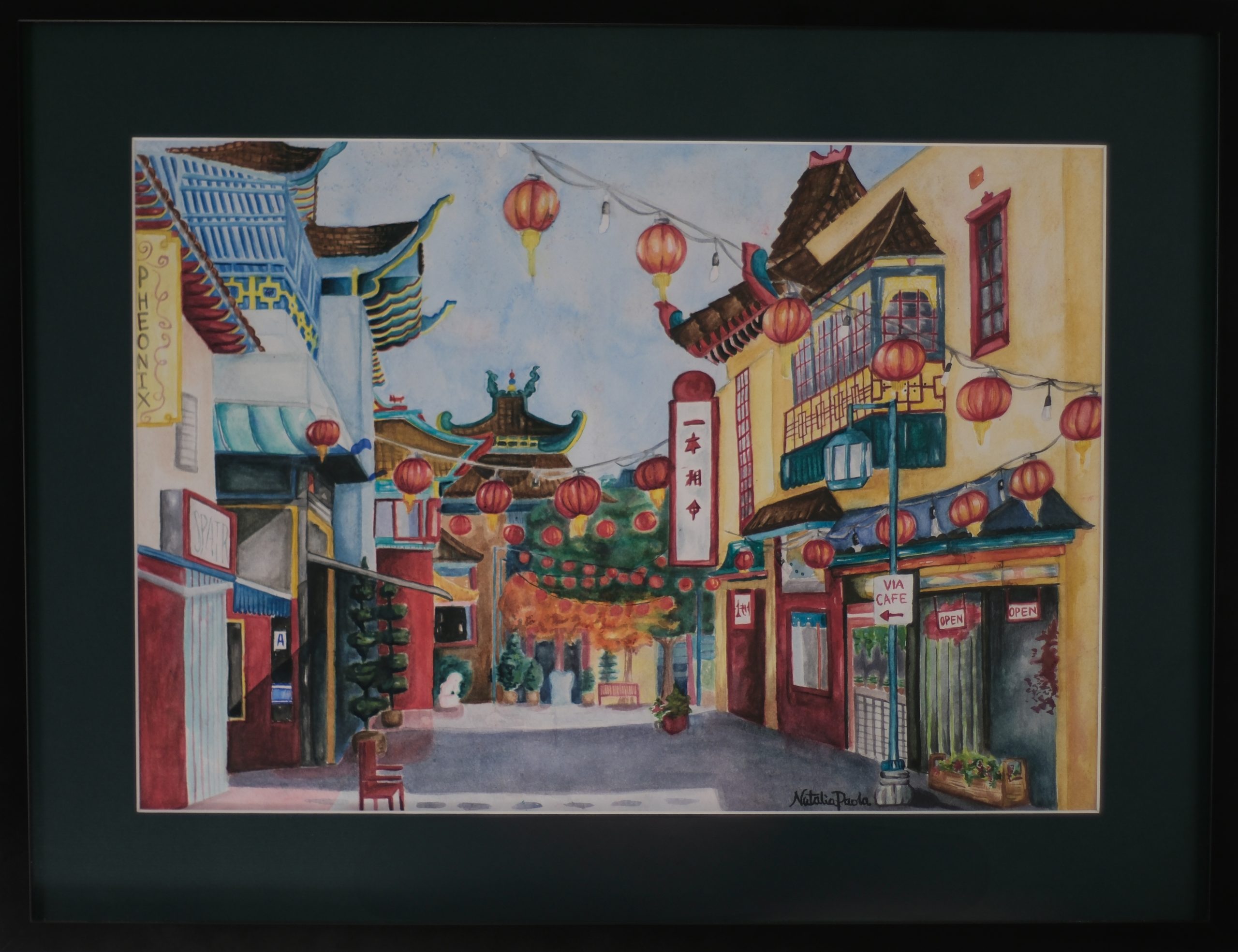 watercolor chinatown watercolor artwork